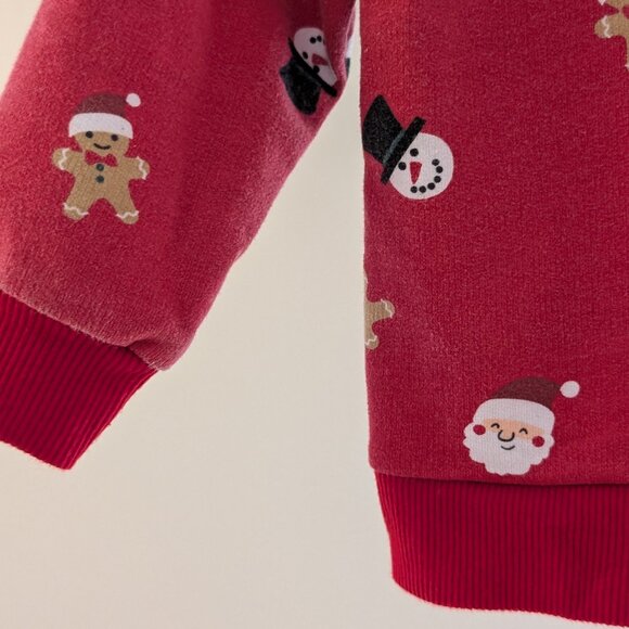 2/$10 ❤️ Monkey Bars 12M Holiday Sweatshirt | Red Gingerbread & Snowmen - Picture 4 of 6